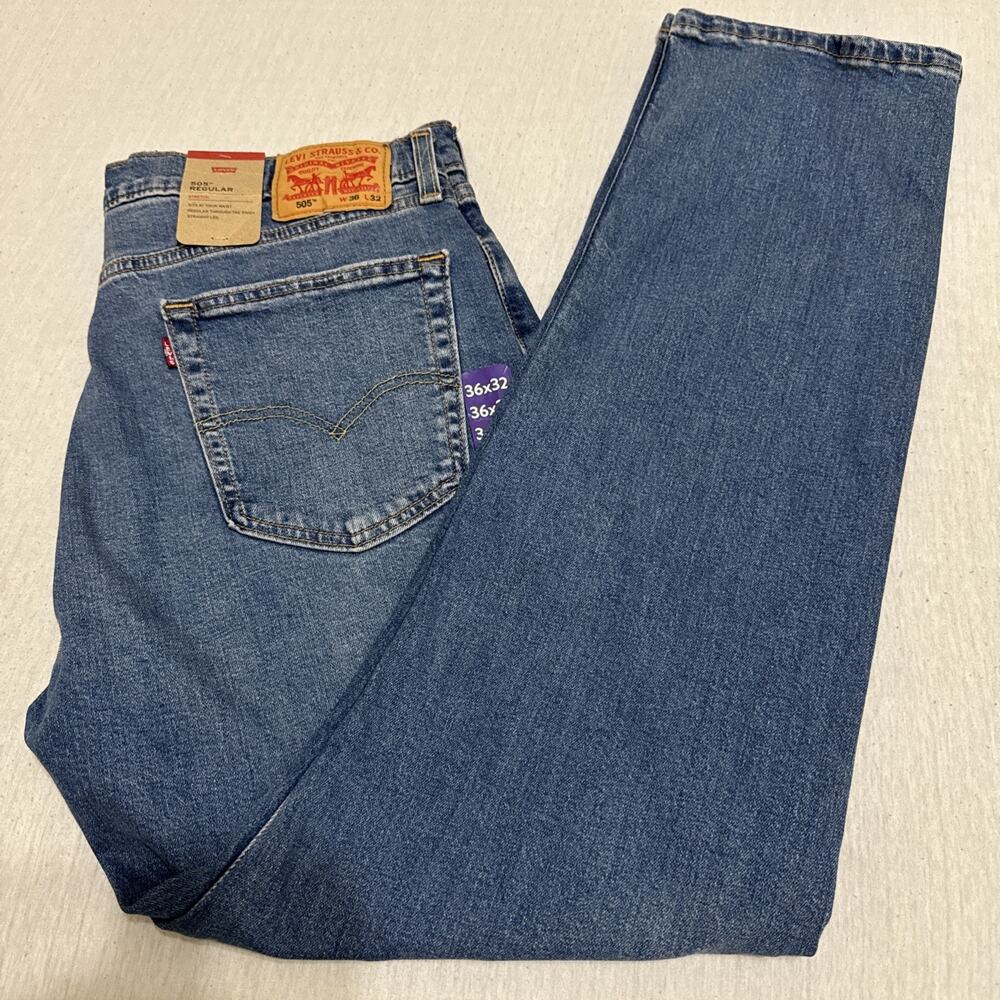 Levi's 505 Men's Regular Fit Stretch-Brand New 36x32 BNWT